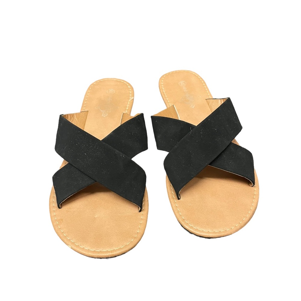 ✨BLACK CROSS SANDALS✨